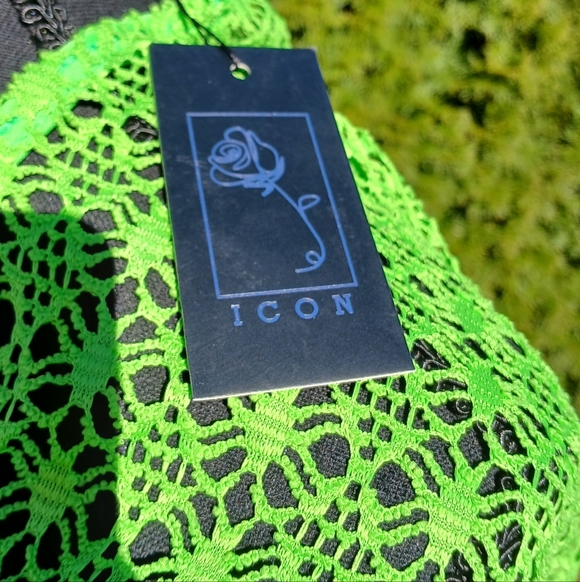 Amazing Neon Green Crochet Lace Tie-Front Cover-Up - Picture 8 of 13